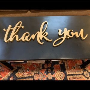 “Thank You” sign